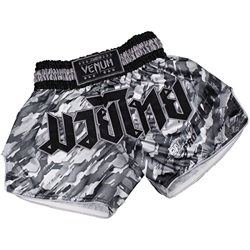 Venum tecmo muay thai shorts - black-grey - 2x-large