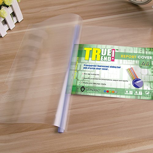 TRUETREND Heavyweight Plastic Report Cover | Standard Sliding Bar Crystal Clear Design – Project File, Resume and Presentation Protector – Perfect for School and Office + Bulk Pack of 10 in 5 colors - Thumbnail 4
