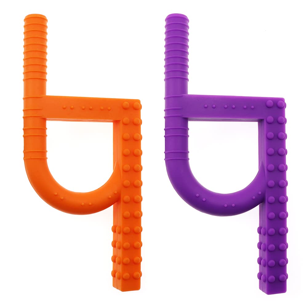 Sensory Chew Tool for Focus & Calm Support – Food Grade Silicone Oral Motor Aid, Chewing Alternative to Pencil Biting, Classroom Friendly Sensory Support for Daily Use (2 Pack)