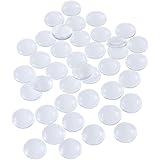 HAUTOCO 1.18 inch/30mm Round Glass Cabochons Clear Dome Cabochons Tiles for DIY Craft Photo Charms, Cameo Pendants, Rings, Ne