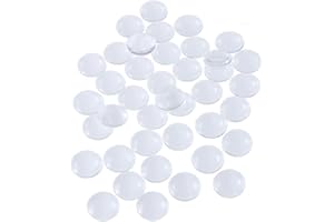 HAUTOCO 1.18 inch/30mm Round Glass Cabochons Clear Dome Cabochons Tiles for DIY Craft Photo Charms, Cameo Pendants, Rings, Necklace and Jewelry Making, 40PCS