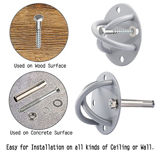 Kemuse-WallCeiling-Mount-Bracket-for-GymHome-Suspension-Straps-X-Mounts-Anchor-for-Olympic-Rings-Fitness-Training-Yoga-Swing-Battle-Ropes-Resistance-Band-Boxing-Equipment