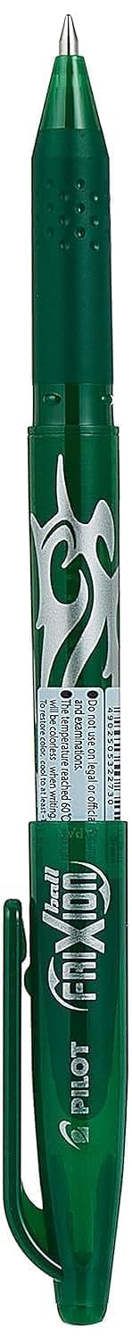 Pilot Green Frixion Rollerball Erasable Pens Pen 0.7mm Nib Tip 0.35mm Line BL-FR7 (Pack Of 3)
