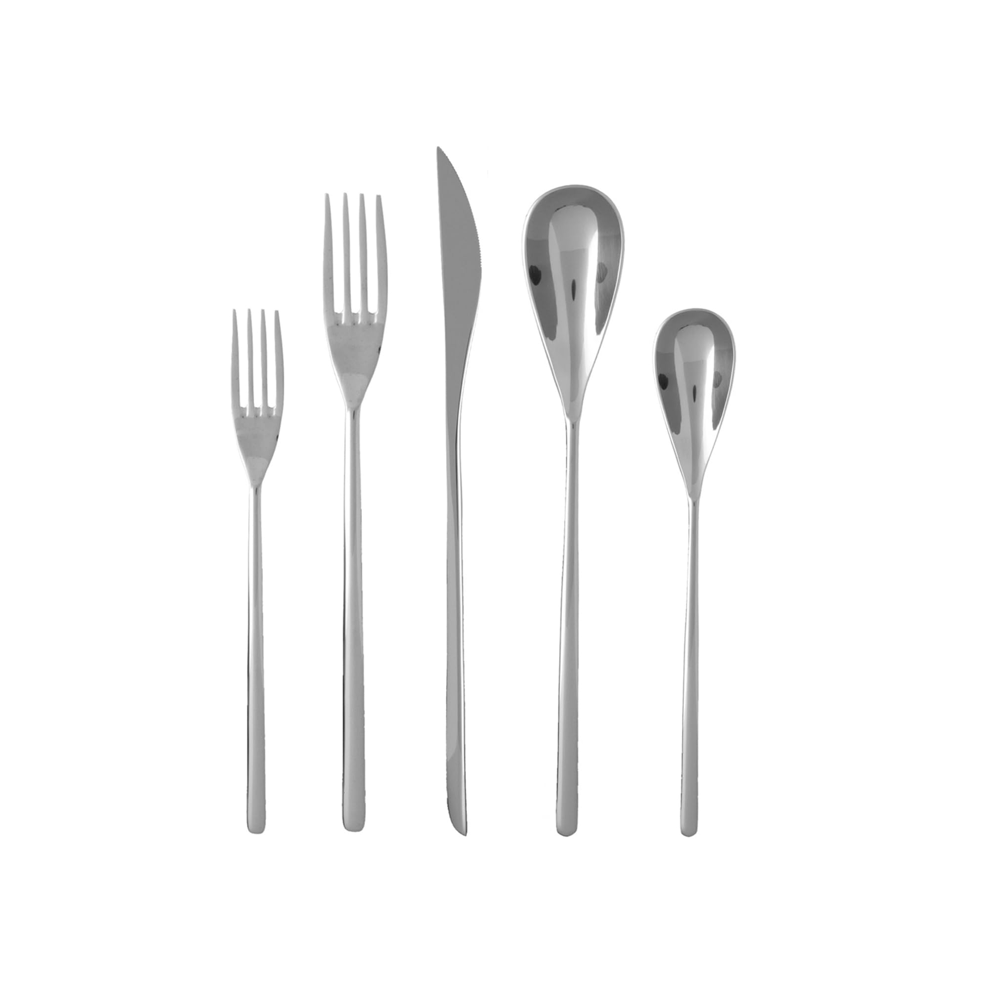 Photo 1 of Fortessa Dragonfly 18/10 Stainless Steel Flatware, 5 Piece Place Setting, Service for 1