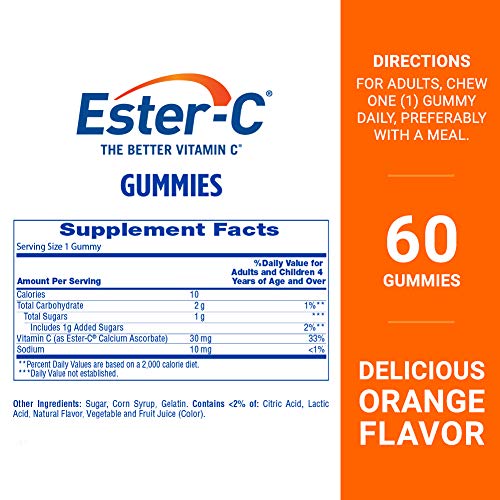 EsterC Vitamin C Immune Charge Gummies for Immune Support, Vitamin C