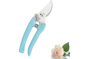 Leize Pruning Shears, Gardening Hand Pruner, Floral Shears, Strong Pruner for Flowers, Branches and Leaves (LightBlueA)