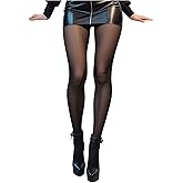 Milumia Women's Sexy Sheer Mesh Tights High Waist See Through Stockings Pantyhose