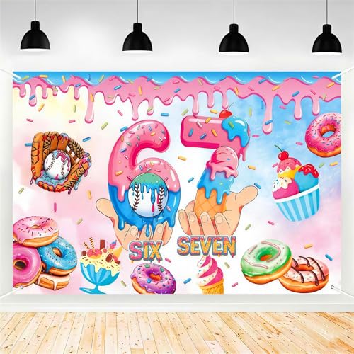 Generic 6 7 Birthday Decorations Backdrop