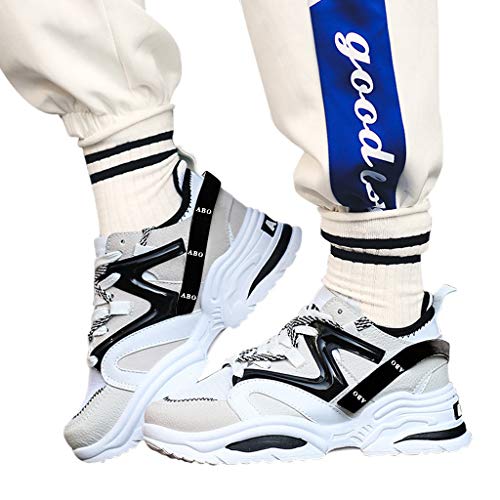 DondPO Men's Walking Athletic Shoes Fashion Casual Sneaker Cross Training Running Footwear for Men Tennis Racquetball White