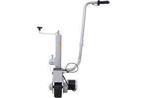 ZEHUOGE Electric Trailer Dolly, 350W 12V Trailer Jockey Wheel with 22 FT/min Moving Speed, 8" Rubber Tire, 5000lbs Towing Capacity, for Moving Caravan Boat