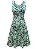 Herou Women Summer Beach Casual Flared Floral Tank Dress Small Flower-3