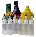 SanDaveVA Brand 6 Plastic Squeeze Bottles Cake Decorating Paint Crafts Condiments 60ml 2oz