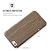 iPhone 6S Case, iPhone 6 Case, B BELK [Air To Beat] [Slim Matte] Non Slip Wood Tactile Extra Grip Rubber Bumper [Extremely Light] Soft Wood Back Cover Flexible TPU Case, Walnut