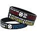 Inkstone Baseball Silicone Wristbands with Motivational Sayings (6-Pack) - Baseball Bracelets Jewelry Gifts
