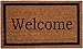 BirdRock Home Welcome Coir Doormat | 18 x 30 Inch | Standard Welcome Mat with Black Border and Natural Fade | Vinyl Backed | Outdoor