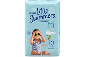 Huggies Little Swimmers Disposable Swim Diapers, Swimpants, Size 3 Small (16-26 lb.), 12 Ct. (Packaging May Vary)