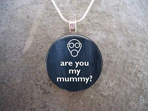 Bloody devil Art Picture Necklace, Jewelry - Glass Pendant Necklace - are You My Mummy?
