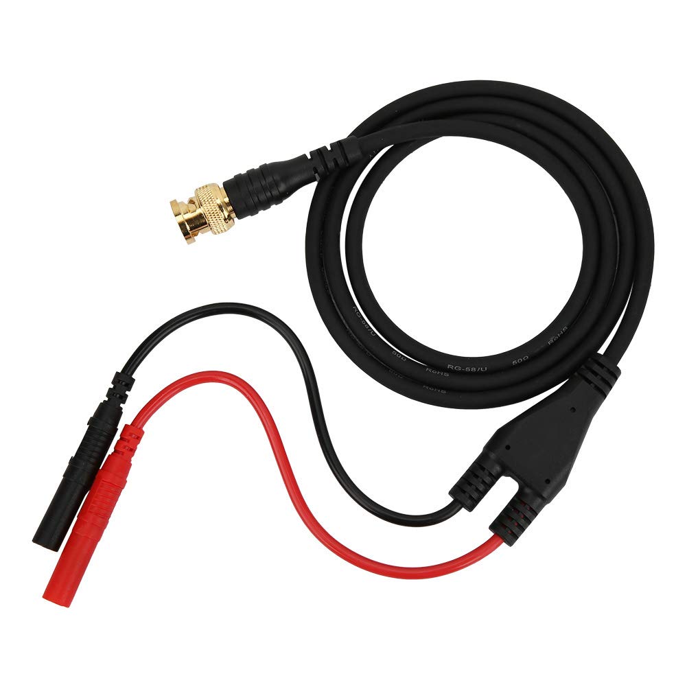 Gold Plating Test Lead BNC to Banana Plug Test Cable 4mm Accessory P1065 for Indoor Multimeter Accessory
