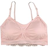 Coobie Seamless Lace Back Scoopneck Bra (Full Size, Heavenly Pink)