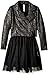 Beautees Girls' Big 2 Pc. Metallic Weave Jacket Over Mesh Dress