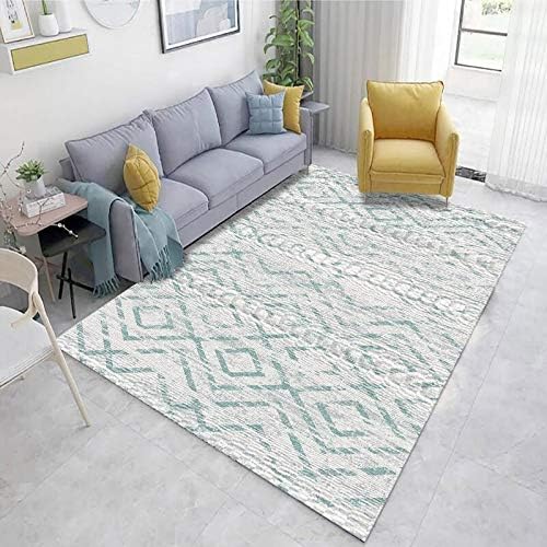 QYWSJ Modern Style Rugs Living Room, floral feather geometric motif, Soft Fluffy Shaggy Lounge, Suitable for Large Non Slip Area Rugs for Bedroom Living room (Multiple sizes)