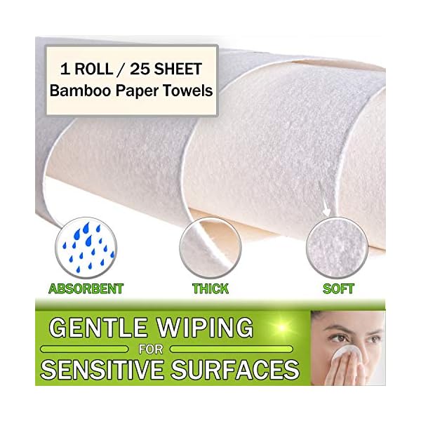 Wirta Bamboo Paper Towels (50 Sheets) Heavy Duty Eco Friendly Machine