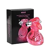 Vibrating Ring ,Shmily Ultimate Dual Pleasure Vibrating Cock Ring with Tension Enhancement for Him Waterproof and Reusable Vibrating Ring for Maximum Prolonged Pleasure.