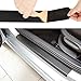 BUYGOO 6Pcs Door Sill Protector Carbon Fiber Sill Scuff 4D Car Door Guard Bumper Protection Trim Cover with Strong Adhesive Cover Existing Anti Scratch for Universal Car SUV Pickup Truck