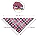 8 Pack Dog Bandanas & Dog Scarf, Triangle Pet Scarf Washable Reversible Plaid Printing Kerchief Neckerchief Handkerchief for Pet Dog Cat