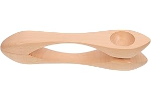 Wooden Musical Spoon for Kids, Light Brown Percussion Instrument, Safe, Ideal for School and Home Performances, 8.26 Inch