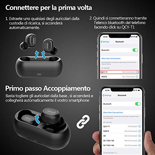Cuffie-Bluetooth-HOMSCAM-T1-Auricolari-Bluetooth-Senza-Fili-TWS-Auricolari-Wireless-50-Sportivi-in-Ear-con-Custodia-da-Ricarica-Microfono-Leggeri-Stereo-per-iPhone-Samsung-Huawei-Xiaomi-Oneplus-PC