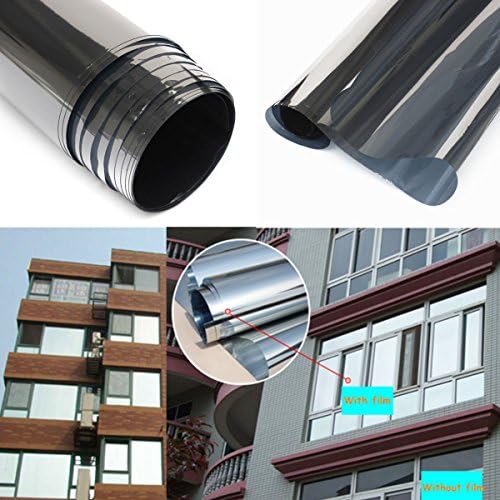 Oi Max Solar Reflective Window Film One Way Mirror Insulation Stickers ,78.7"19.6"