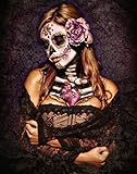 Daveed Benito Day of the Dead Skull Girl Sexy Gothic Pin-Up Art Postcard Poster Print, Unframed 11x14