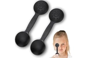 joaoxoko Dual-Use Pinhole Eye Occluder,2Pcs Pinhole Eye Occluder for Eye Exam, Visual Acuity Testing Handheld Occluder,Black Occluder Professional for Kids and Adults (A-Black)