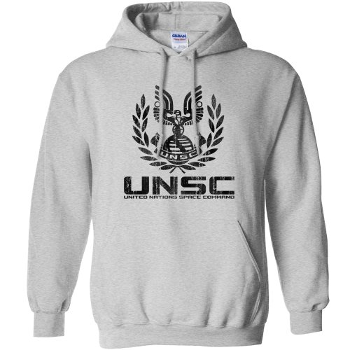 Mens Inspired By Halo Hoodie - UNSC - Sport Grey - Small