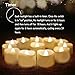Amagic Flameless LED Tea Lights - 12 Pack, 6 Hours On, 18 Hours Off, Automatic Timer for Wedding Table Centerpiece, Home Decor