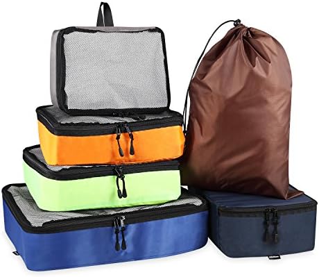 6 Set ultralight Packing Cubes - Travel Organizer with laundry bag and shoes bag