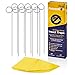 GNAT KILLER TRAP | Long-Lasting Yellow Sticky Insect Traps That Work | Fungus Gnat Killer | Fly & Insect Control Indoor and Outdoor Trap | Whitefly | Aphid | 25 Dual-Sided Traps & 10 Wire Holders