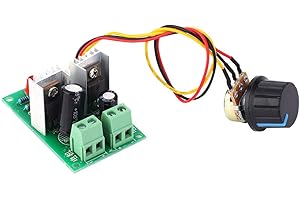 ASHATA DC Motor Speed Controller,10A PWM Pulse Width DC Motor Speed Controller Speed Regulator Switch 12V 24V 36V with Overcurrent Function