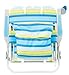 RIO beach Big Boy Folding 13 Inch High Seat Backpack Beach or Camping Chair, Blue/Green Stripe