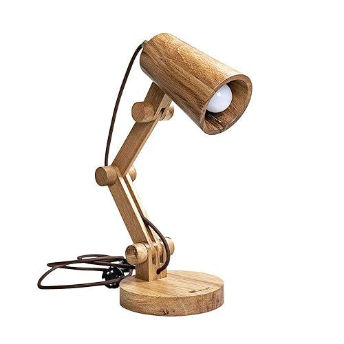 wooden reading lamp