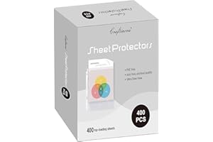 Craftinova Sheet Protectors, 400 Pack Plastic Page Protectors, 3 Hole Upgrade Thickened Material,Clear Page Protectors Fits Standard 8.5 x 11 Paper, 9.25 x 11.25 Top Loaded,for 3 Ring Binder