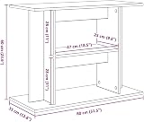 vidaXL Engineered Wood Aquarium Stand Concrete Grey 3-Tier Display view 3