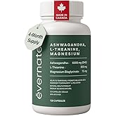 ALL-IN-ONE Ashwagandha 6000mg with L-Theanine 200mg & Magnesium Bisglycinate – Stress, Sleep, Mood, Calm & Relaxation Support