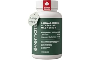 ALL-IN-ONE Ashwagandha 6000mg with L-Theanine 200mg & Magnesium Bisglycinate – Stress, Sleep, Mood, Calm & Relaxation Support