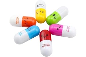 6Pcs/Lot, Ballpoint Pen, Vitamin Pill, Novelty Pen, Size12X2.4Cm, Gift Pen,Multicolor Practical design
