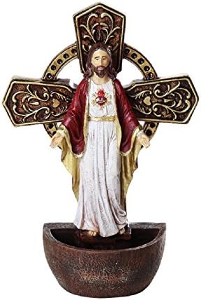 Sacred Heart of Jesus Holy Font, Multicolored. One piece.