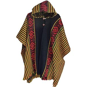 Wigwam Zuid-Amerikaanse Hand made 100% Wol Alpaca poncho INCA poncho