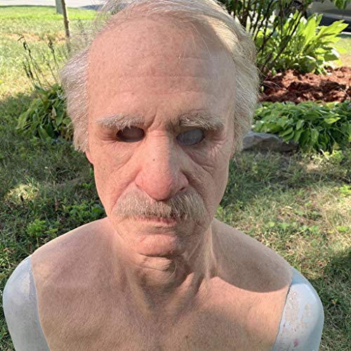 LA GUAPA Another Me The Elder Old Man Face Covering Costume Headgear for Masquerade Halloween Party Cosplay Party Costume Props