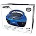 Jensen CD-475B Portable Sport Stereo Boombox CD Player with AM/FM Radio and Aux Line-in & Headphone Jack (Blue)
